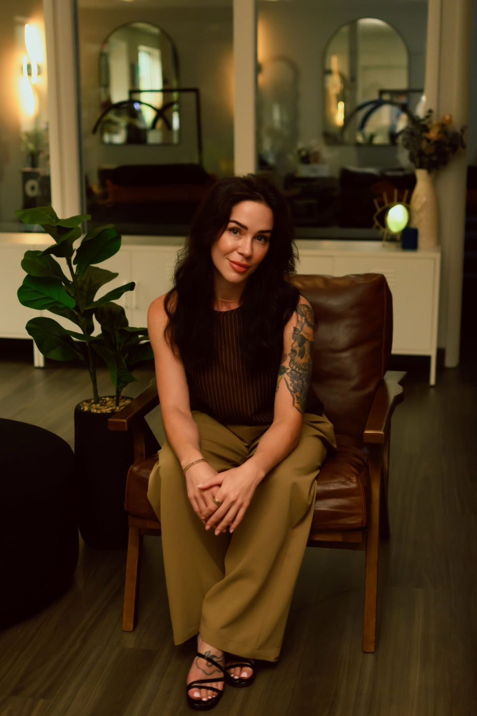 Kristen Kane, owner of Level Aesthetics, in the studio