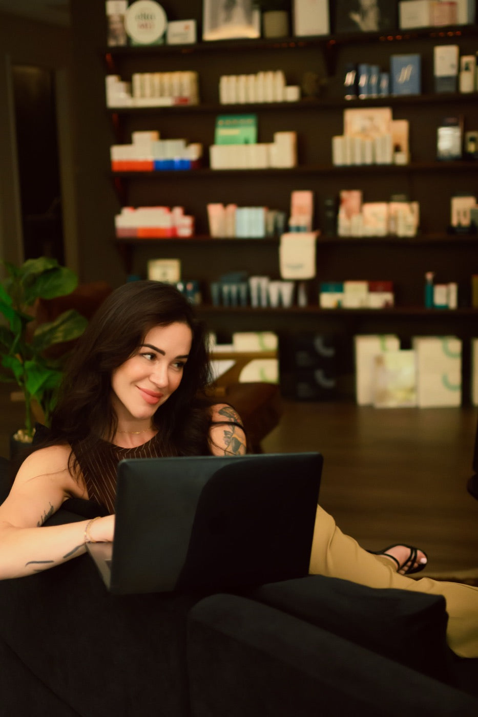 Kristen Kane reviewing a skincare plan at Level Aesthetics