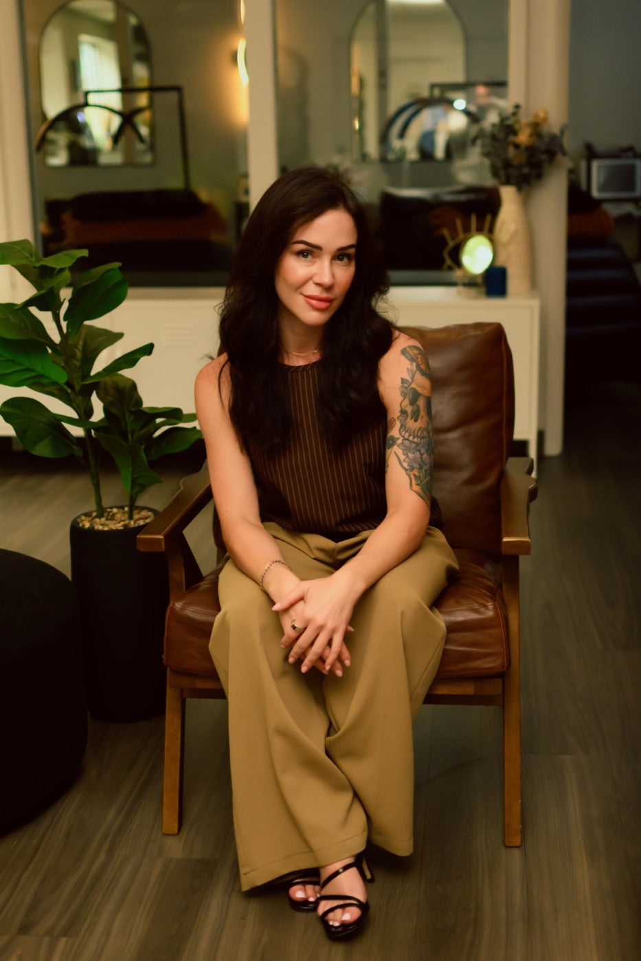 Kristen Kane in the Level Aesthetics studio lounge